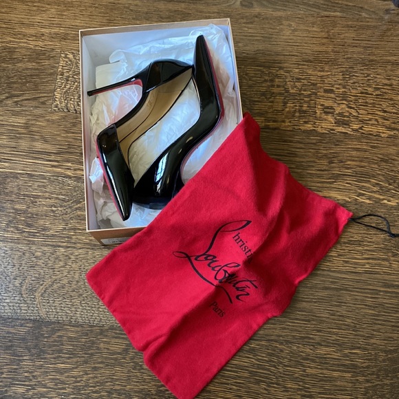 Christian Louboutin Iriza 100 Black Patent Pump Size 36 - Picture 6 of 6